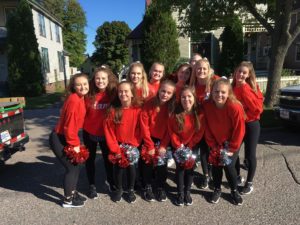 Marquette's Dance Team poses before the parade.