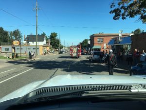 A view from inside the parade.