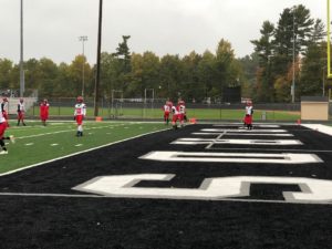 The Marquette Redmen warm up at Lakeland Union before taking on the Thunderbirds.