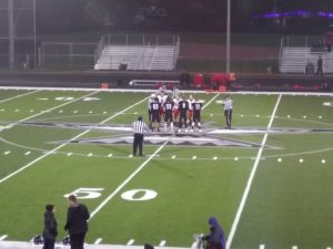 The Marquette Redmen, Lakeland Union Thunderbirds coin toss.