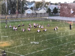 The Marquette Redmen prepare to take on the Maroons.