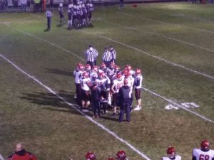 The Marquette Redmen battle against the Menominee Maroons.