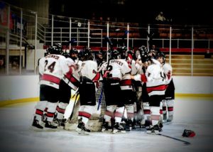 The Marquette Redmen Hockey team faced off against the Houghton Gremlins.