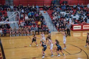 Shooting for a three pointer!