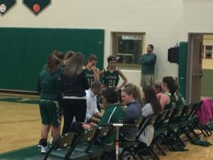 The Titans huddle up.