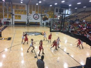 The Redettes' defensive and offensive games were strong this evening.