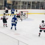 fight for puck behind net