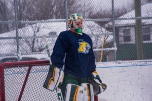 The Green side's goalie.