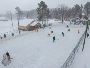 The snow was coming down but that didn't stop people from showing up.