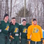 Everyone had a great time watching the NMU Hockey players.