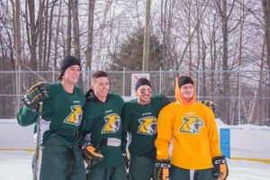 Everyone had a great time watching the NMU Hockey players.