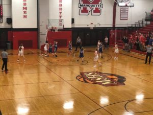 Calumet tried to keep up with the Redettes but were defeated in the end.