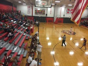 Marquette takes a five point in the second quarter in Friday's win vs Menominee on Fox Sports 105.1-99.9.