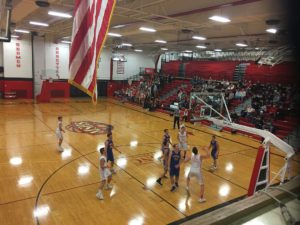The Redmen won 67-49 over the Flivvers tonight.