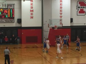 The Redmen won at home tonight against the Flivvers.