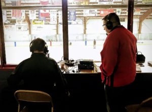 John and Joe keeping the Redmen fans updated on Fox Sports Marquette 105.1-99.9