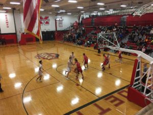 The Redmen took control of the game in the second half.