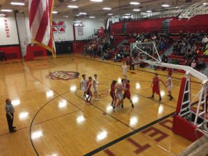 The Redmen took on the Westwood Patriots on this frigid evening.