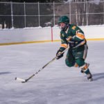 Bringing the puck down into the Mutineers end of the rink.