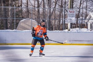 Warming up on the ice!