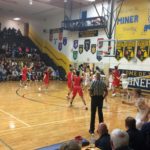Negaunee does their best under the net against the tall Marquette Redmen