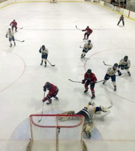 The Redmen just barely miss the net Tuesday on 103-FXD