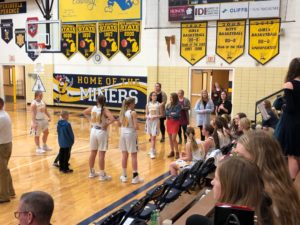 Negaunee on the sidelines ahead of the game.