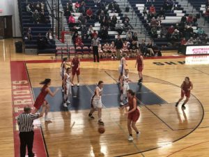 The Redettes put up a fight against the Westwood Patriots. The Patriots won 45-37.