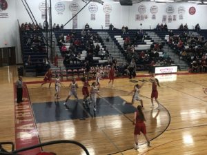 The Redettes go for the two-pointer.