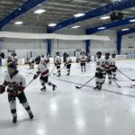 The Redmen warm up ahead of their bout against Birmingham Unified.