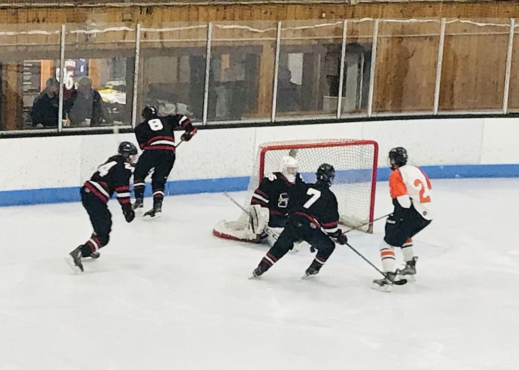 Some action at the net.