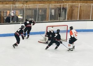 Some action at the net.