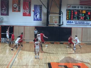 An Eskymo puts up the shot.