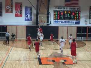 Escanaba goes for the lay-up.
