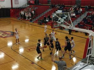 Gaylord grabs the rebound.