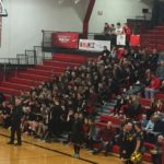 The student section for the Redmen