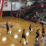 Three point attempt through traffic