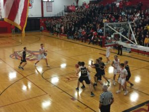 Marquette moves the ball into the paint