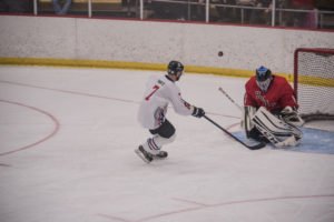 Good block made by Heat Goalie, Swenor.