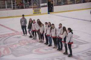 The State Champion Marquette Girls Hockey Team.