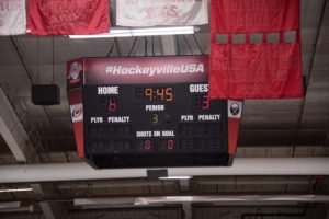 The score half way through the third.