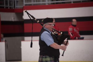 Superior Pipes playing before the National Anthem.