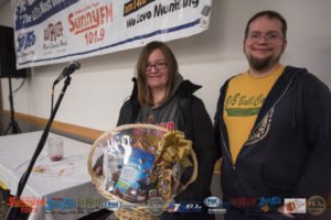 Corin Bordine with her basket from Super One Foods.