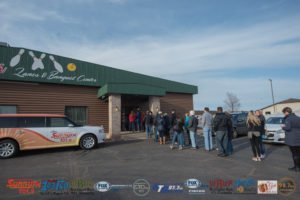We had people lined up out the door for today's party!
