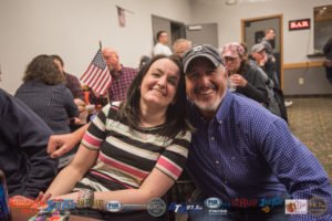 Linda and Bill during the party.