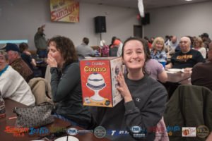 This guest was very excited to have one a prize.
