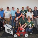 mediaBrew Communications staff with the winner of the Perfect Yard Giveaway
