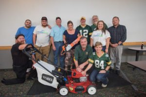 mediaBrew Communications staff with the winner of the Perfect Yard Giveaway