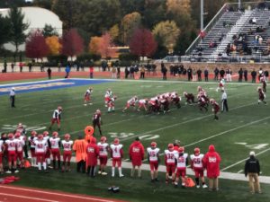 Marquette lines up on offense against Muskegon