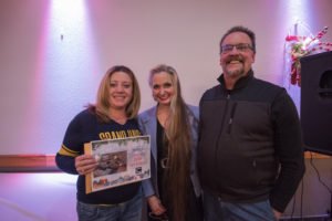 Our grand prize winner Sara Mueller posing with Rita Rossway of Interior by Designs and her husband Rich